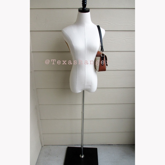 NWT Cole Haan Mini Leather Shoulder Bag Black/White/British Tan - Picture 13 of 16